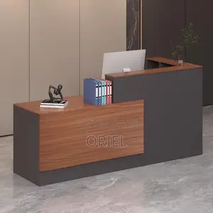 Office Reception Desk :L-Shaped Reception Desk With Lockable Drawers