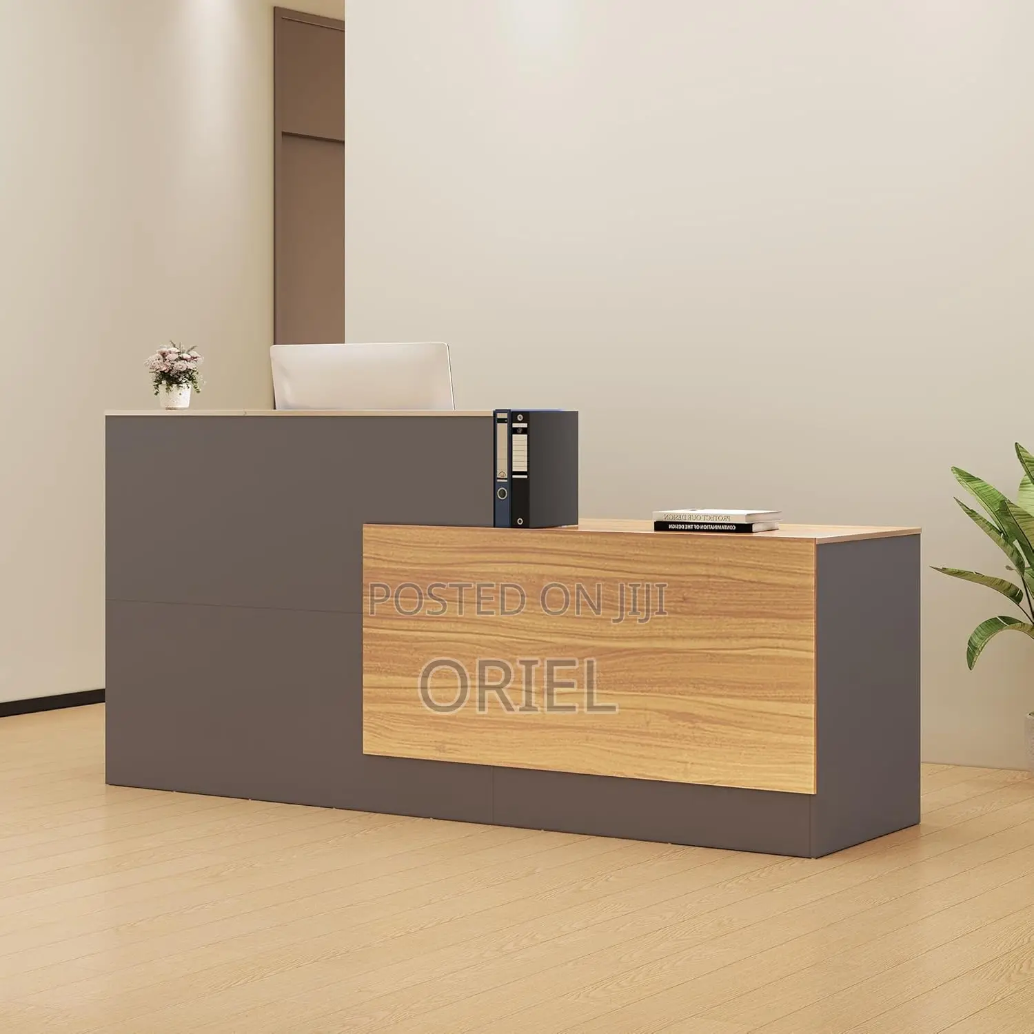 Office Reception Desk :L-Shaped Reception Desk With Lockable Drawers