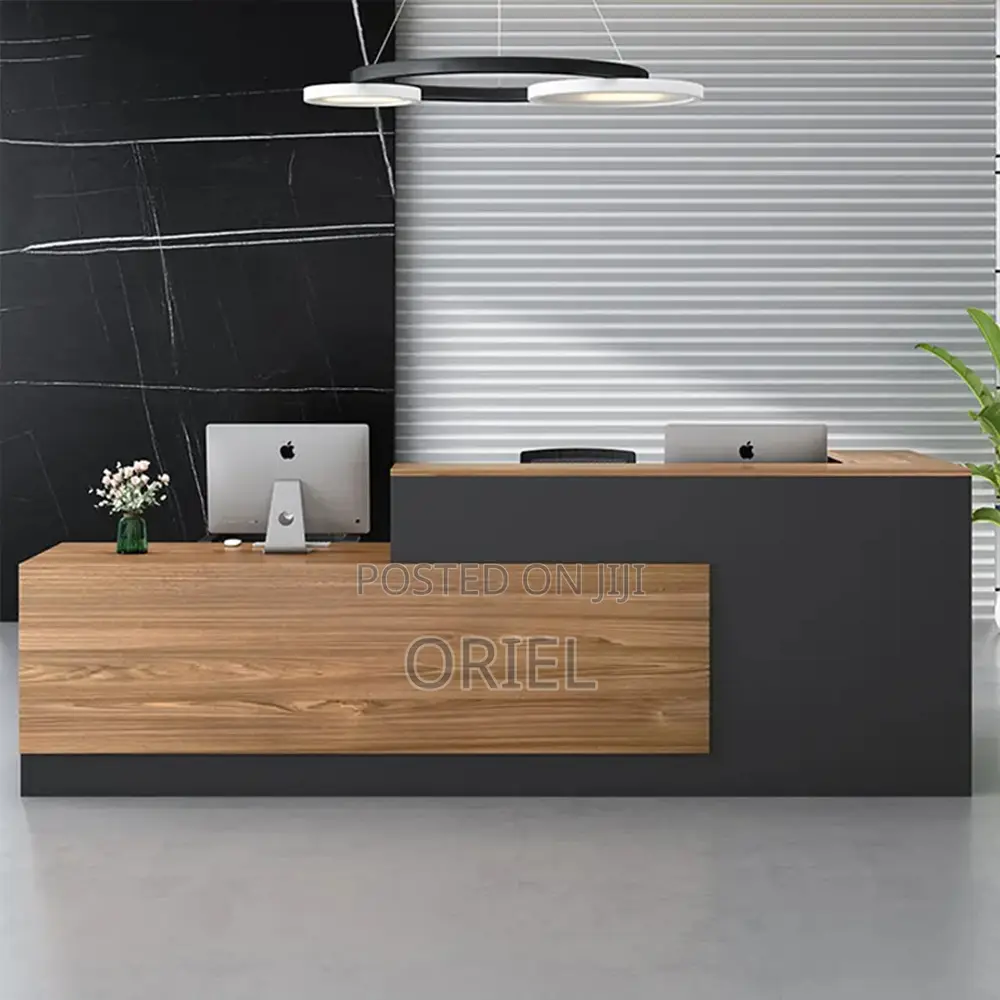 Office Reception Desk :L-Shaped Reception Desk With Lockable Drawers
