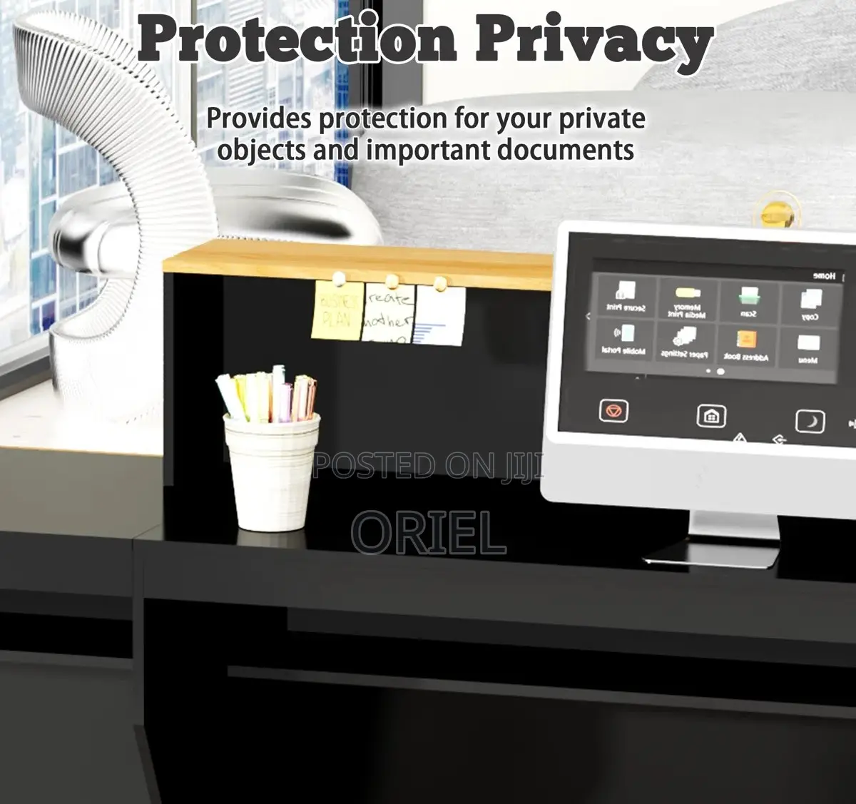 Office Reception Desk :L-Shaped Reception Desk With Lockable Drawers