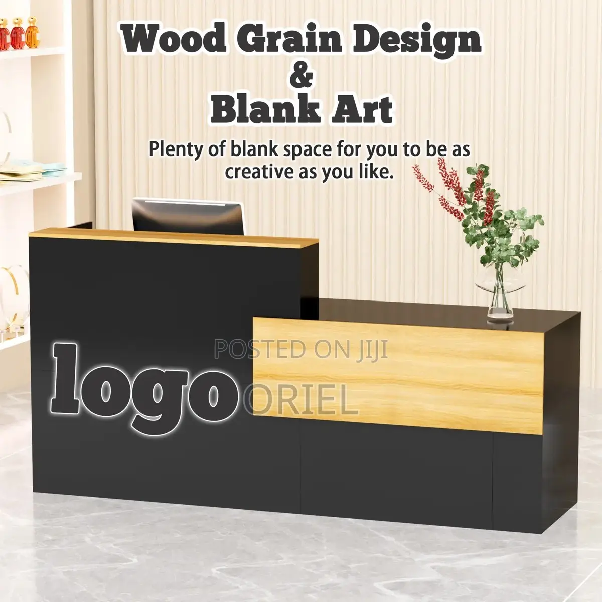 Office Reception Desk :L-Shaped Reception Desk With Lockable Drawers