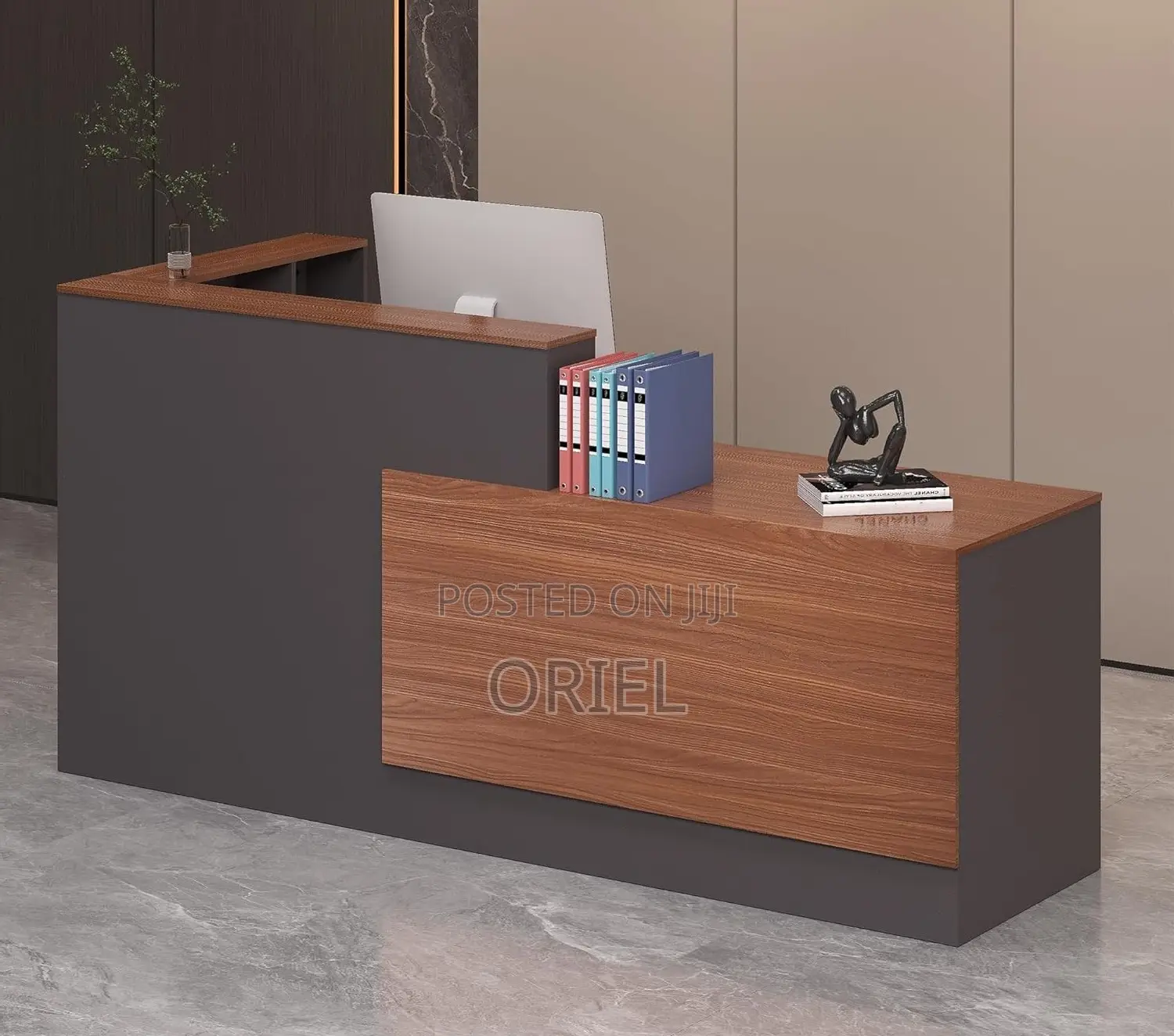 Office Reception Desk :L-Shaped Reception Desk With Lockable Drawers