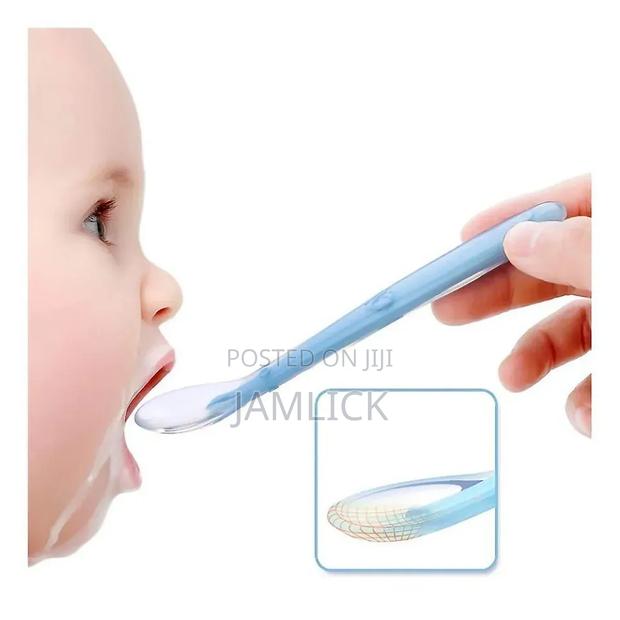 Baby Silicone Feeding Spoon With Long Handle - Hk - thumbnail 3
