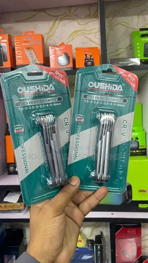New Arrival; Oushida Anti-Slip CRV 8Pcs Foldable Allen Key Set