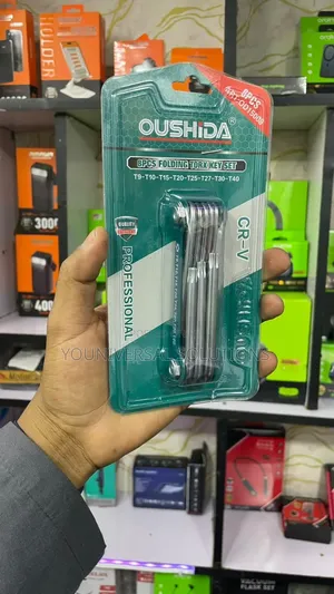 Oushida 8pcs CR-V Anti-Slip Foldable *Star Torx Key Set*