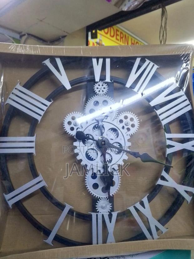 4 Gear Roman Vintage Wall Clock – 40cm - EV - thumbnail 2