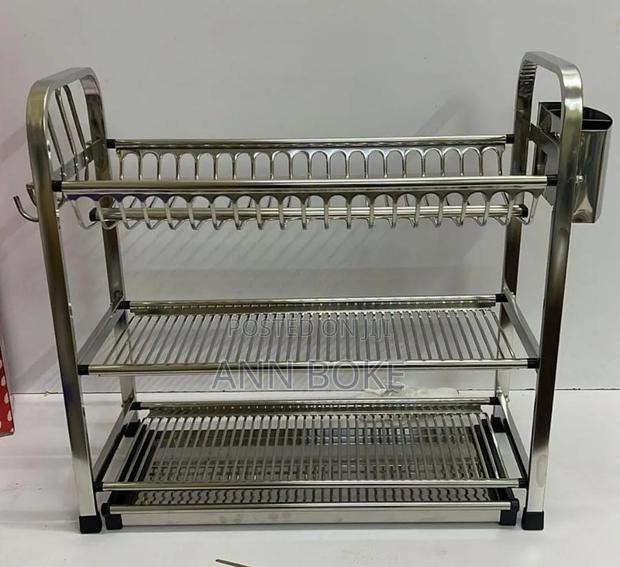 HEAVY DUTY Kitchen 3 Tier Dish Rack Available*Material; Aluminium - thumbnail 2