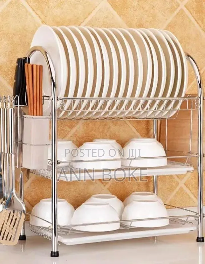 HEAVY DUTY Kitchen 3 Tier Dish Rack Available*Material; Aluminium