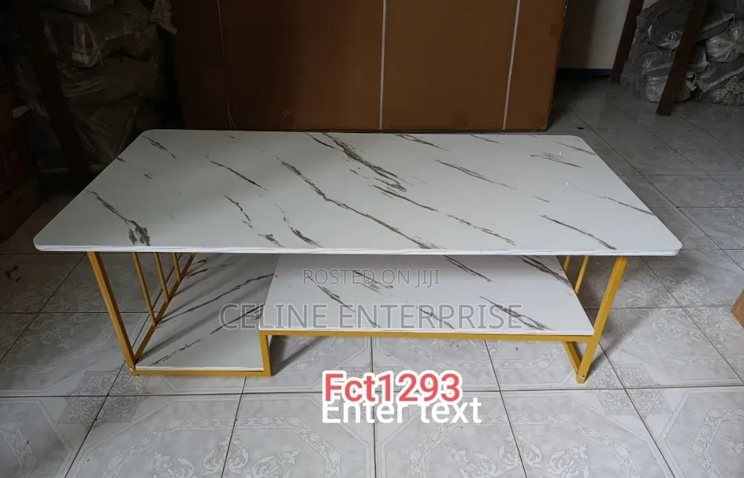Rectangular Marble Effect Coffee Table