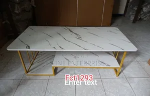 Rectangular Marble Effect Coffee Table