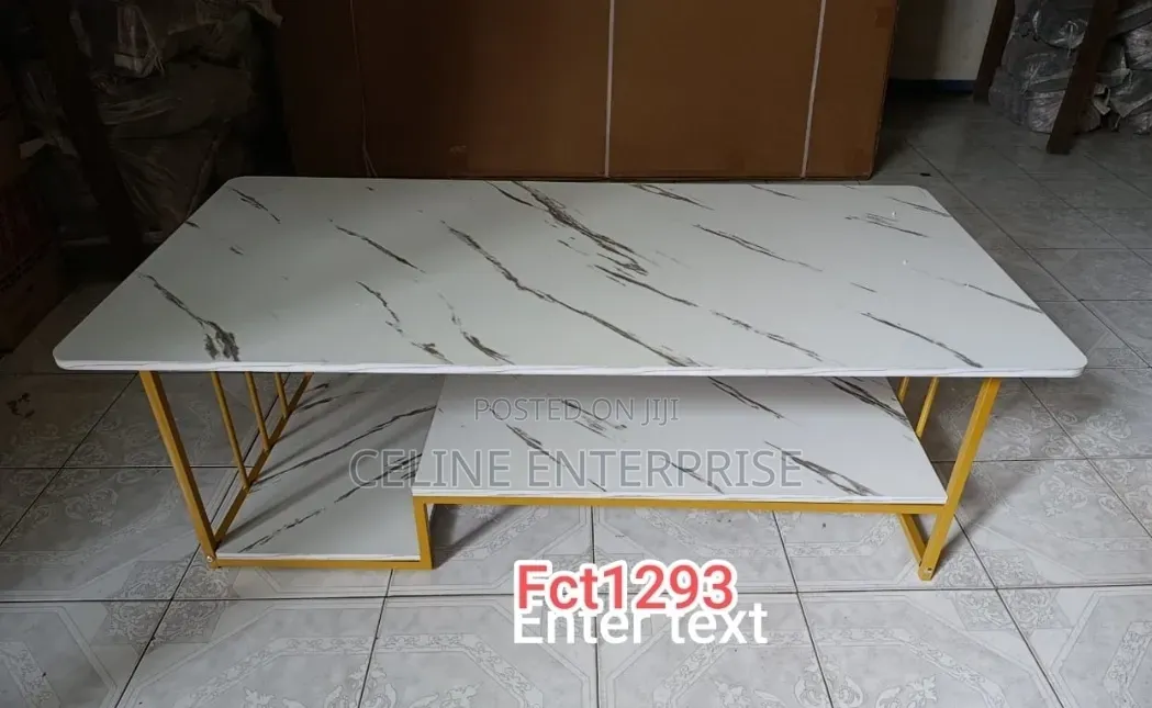 Rectangular Marble Effect Coffee Table
