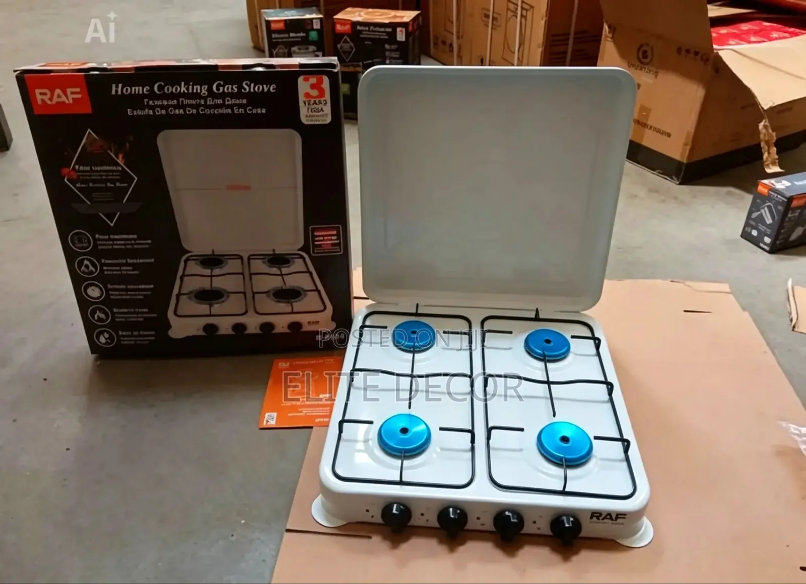 Raf Table Top Gas Cooker 4 Burners – High Performance Kitchen Stove