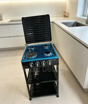 Electromate Standing Cooker 3 Gas + 1 Electric Burner With Shelves