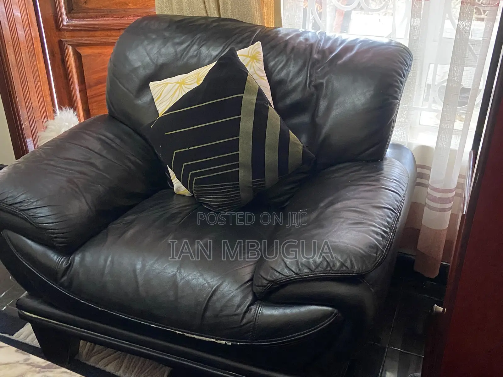 6 Seater Leather Sofa Set