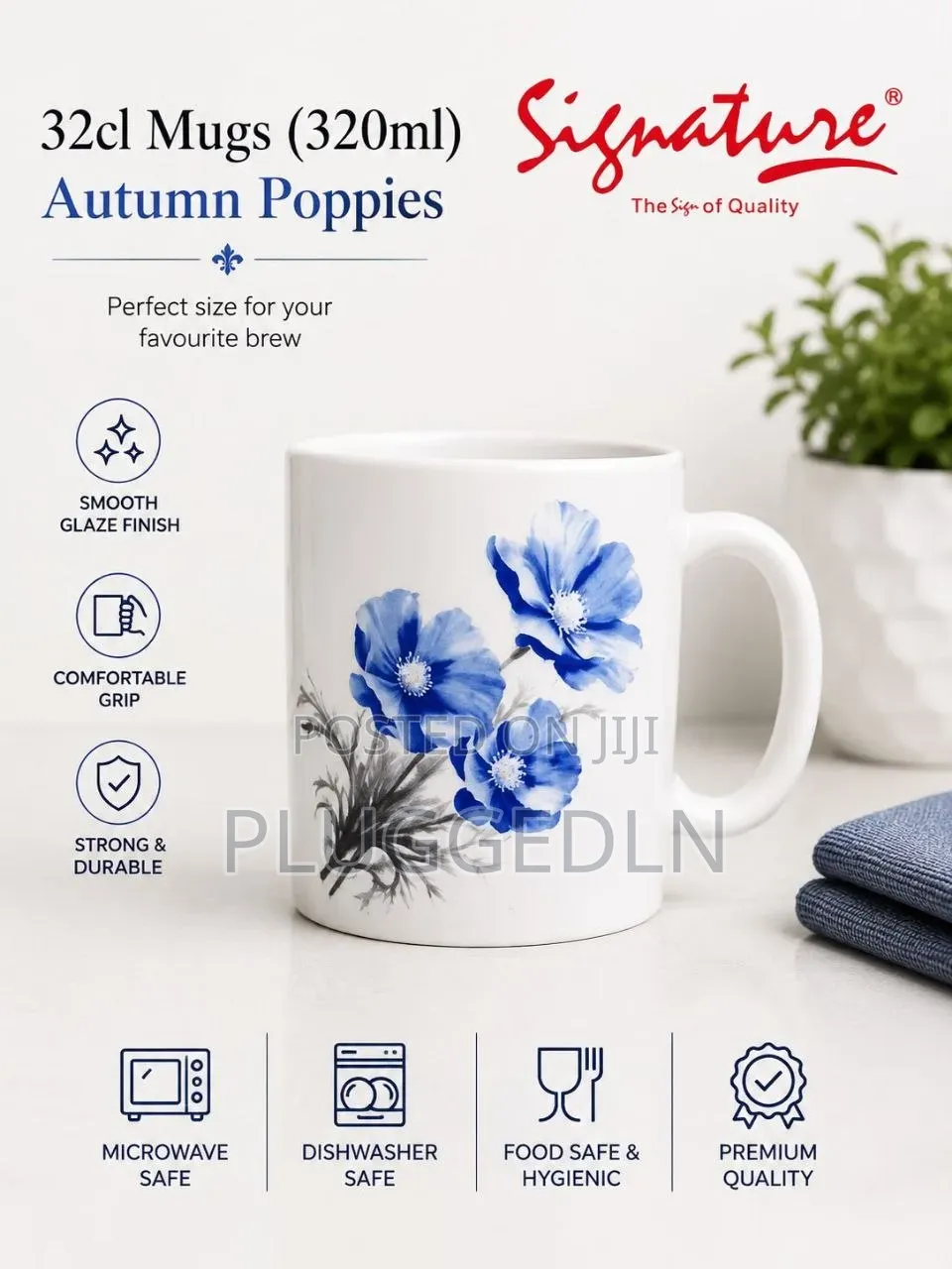 Signature Glass 320Ml Mugs 
6 Sets Per Box