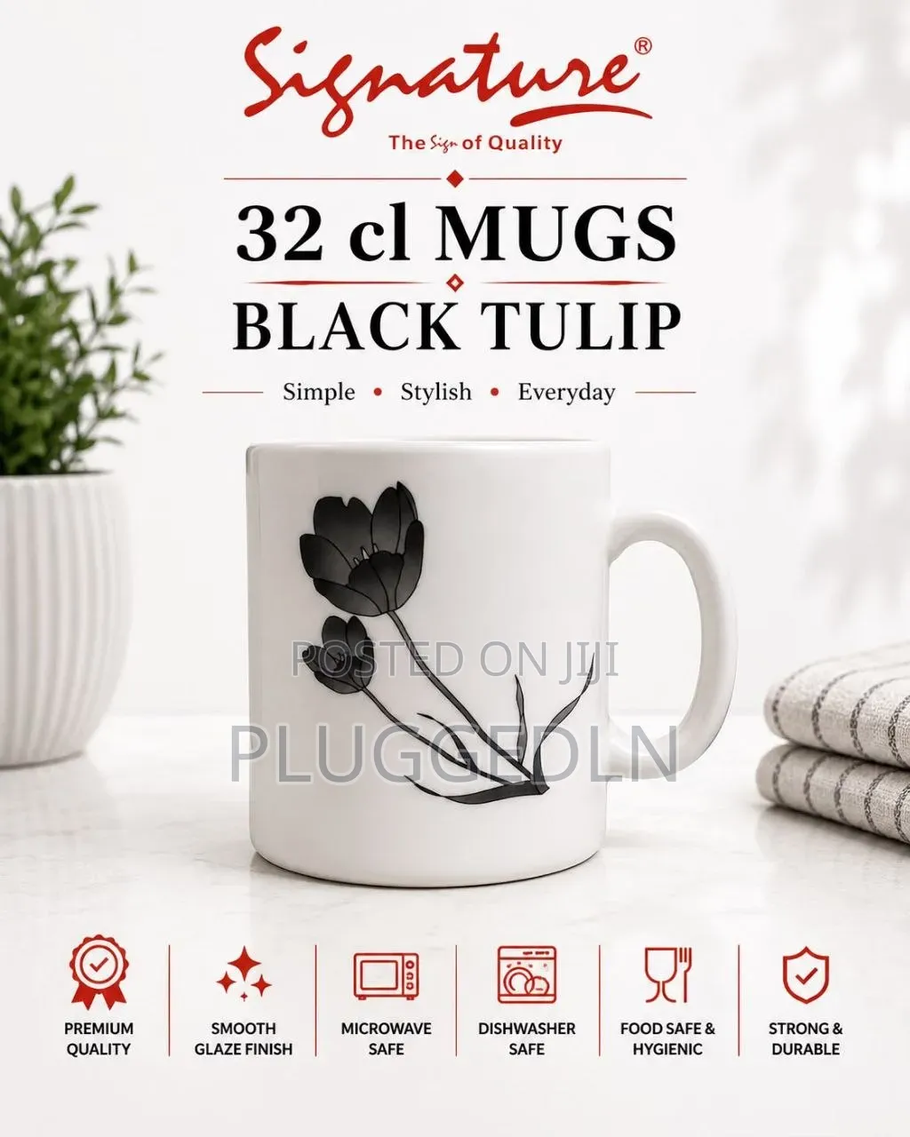Signature Glass 320Ml Mugs 
6 Sets Per Box