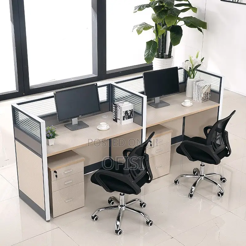 Office Workstation; 2 Way Straight Office Workstation