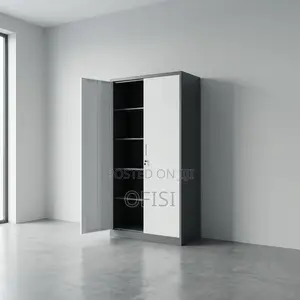 Office Cabinet; Durable Steel 2 Door Metal Storage Cabinet