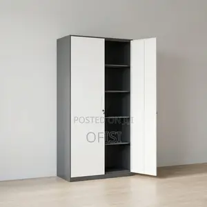Office Cabinet; Durable Steel 2 Door Metal Storage Cabinet