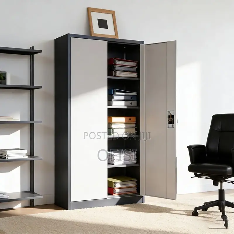 Office Cabinet; Durable Steel 2 Door Metal Storage Cabinet