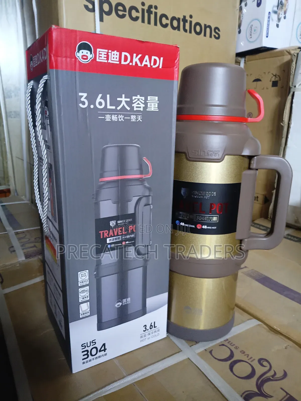 3.6l Flask DKADI SUS304 Vacuum Insulated Travel Pot