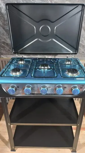 Starlux 5 Burner Standing Cooker With Storage Shelves –Durable Space