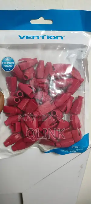 RJ45 Strain Relief Boots Red PVC Type 50 Pack