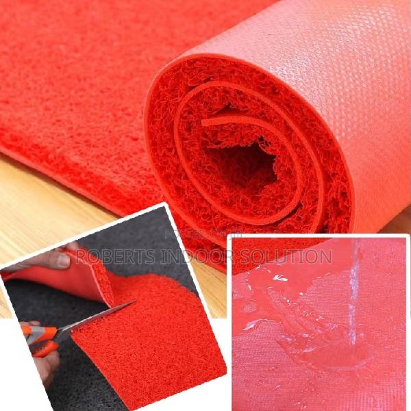 Premium Red PVC Coil Mat for Indoor Outdoor Entryways