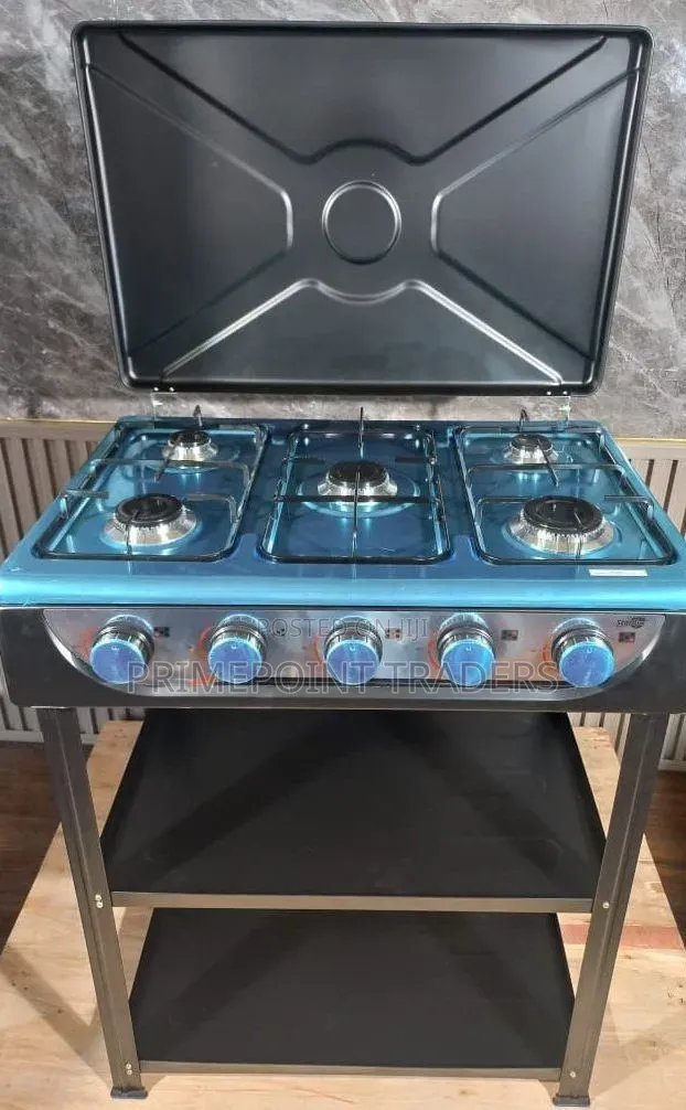 Starlux 5 Burner Gas Cooker With Shelves – Cook More With Convenience