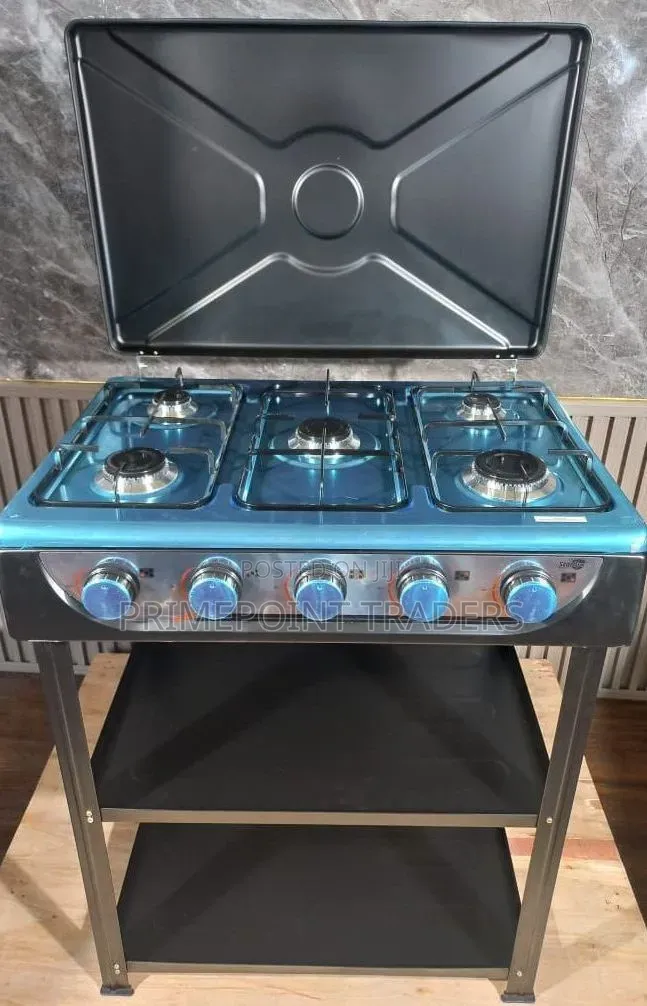 Starlux 5 Burner Freestanding Gas Cooker With Dual Shelves