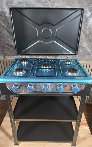 Starlux 5 Burner Freestanding Gas Cooker With Dual Shelves