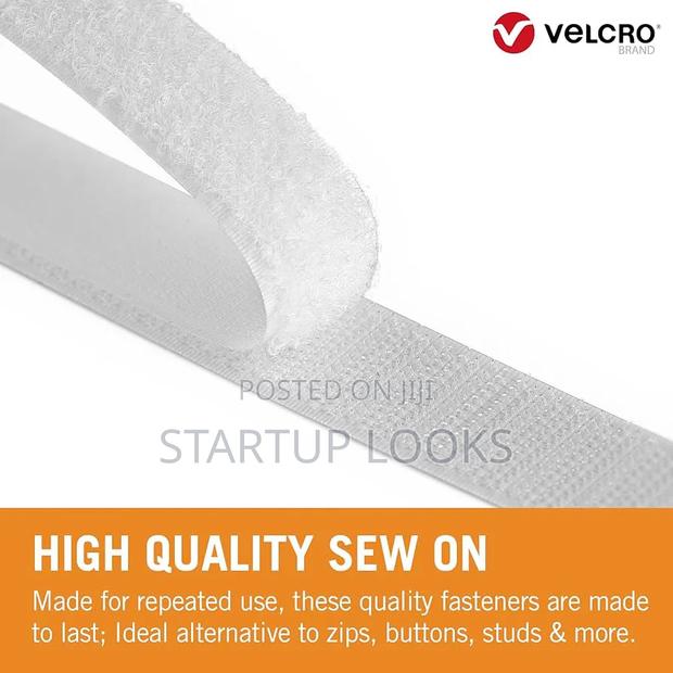 Double Sided Velcro White Per Metre 1inch