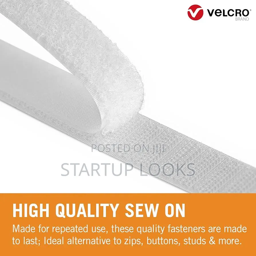 Double Sided Velcro White Per Metre 1inch