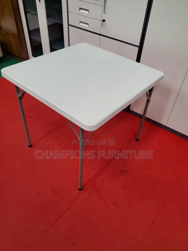 Square White Outdoor/Hotel Table - thumbnail 2