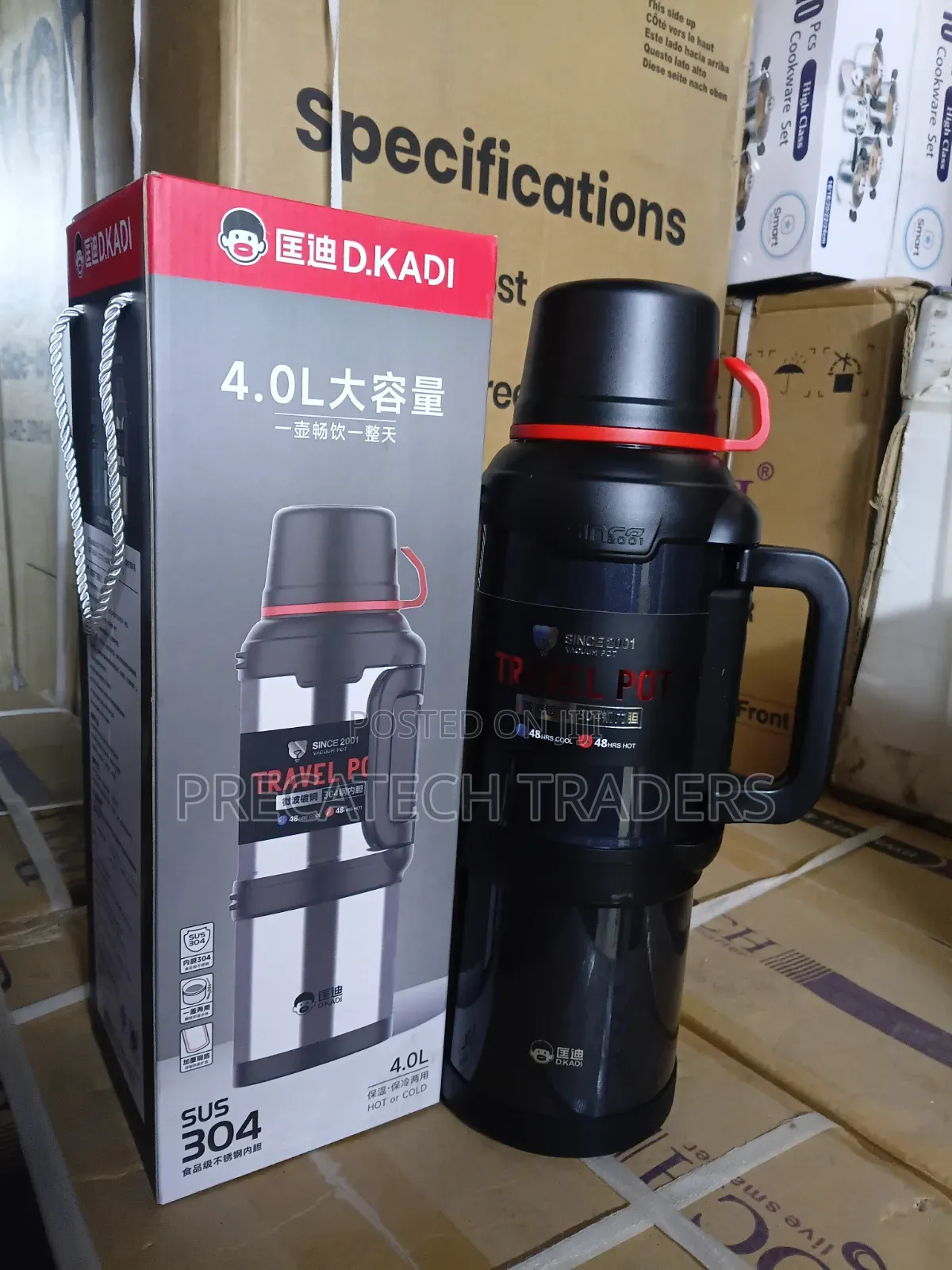 Large Capacity 4L Vacuum Travel Flask