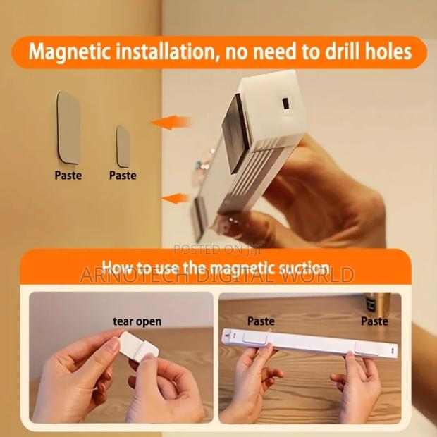 USB Ultra-Thin Rechargeable LED Motion Sensor Light – Dimmable Lamp - thumbnail 3