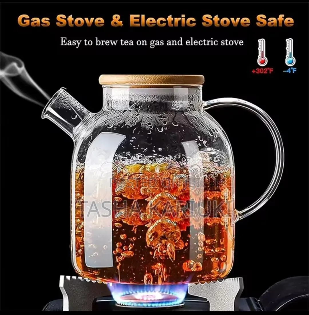 Heat Resistant Glass Tea Pot 1.18l