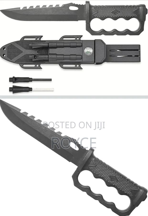 Survival Tactical Knife With Sheath - thumbnail 3