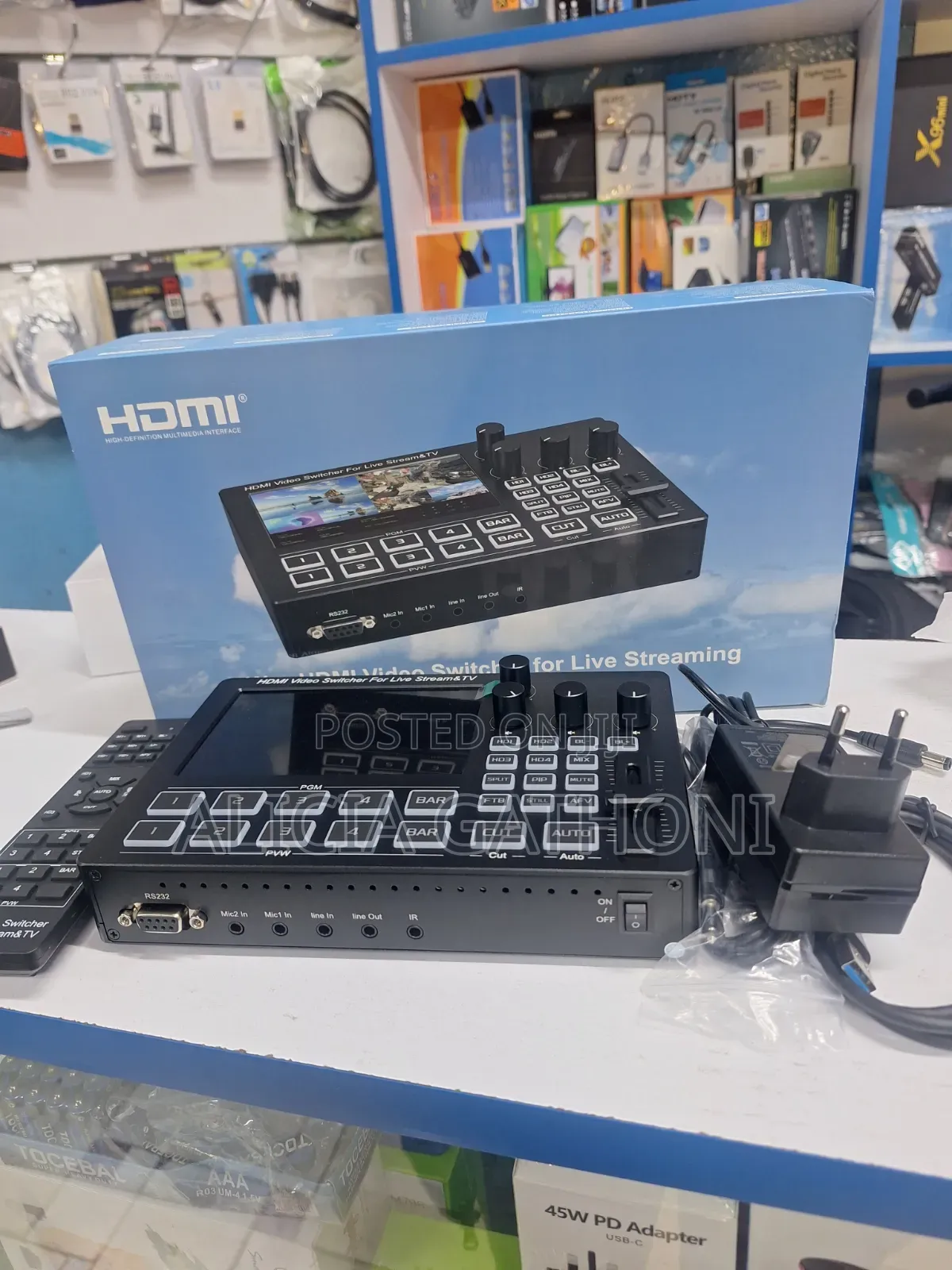 Hdmi Video Switcher for Live Stream/TV With Screen