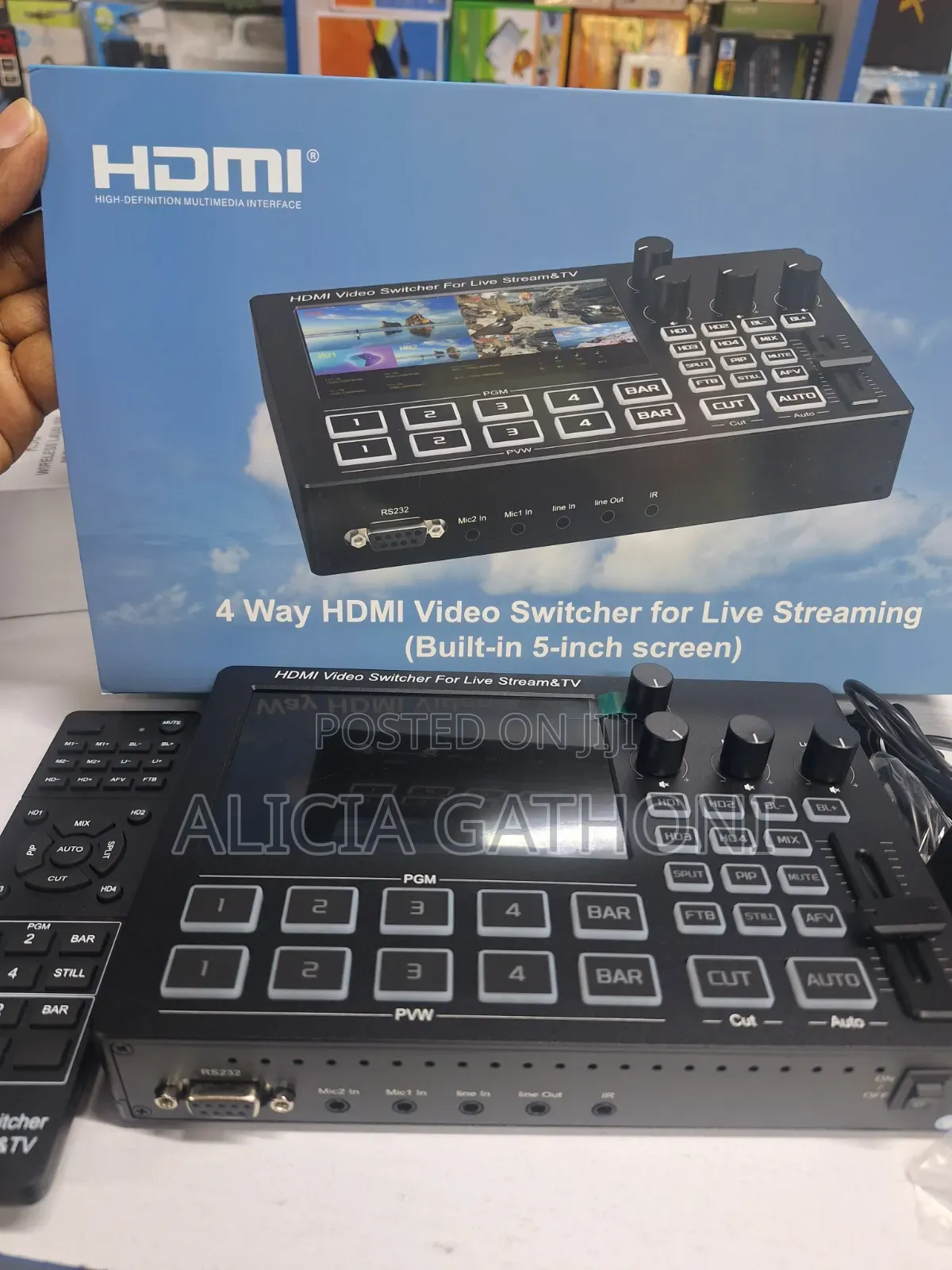 Hdmi Video Switcher for Live Stream/TV With Screen