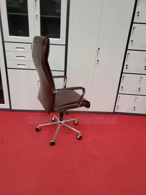 Brown Executive Sleek PU Leather Office Chair