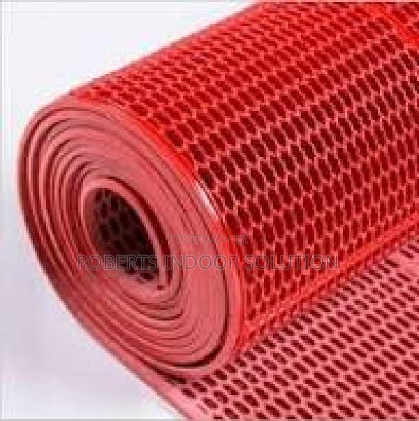 Red Perforated PVC Non-Slip Floor Mat - thumbnail 2