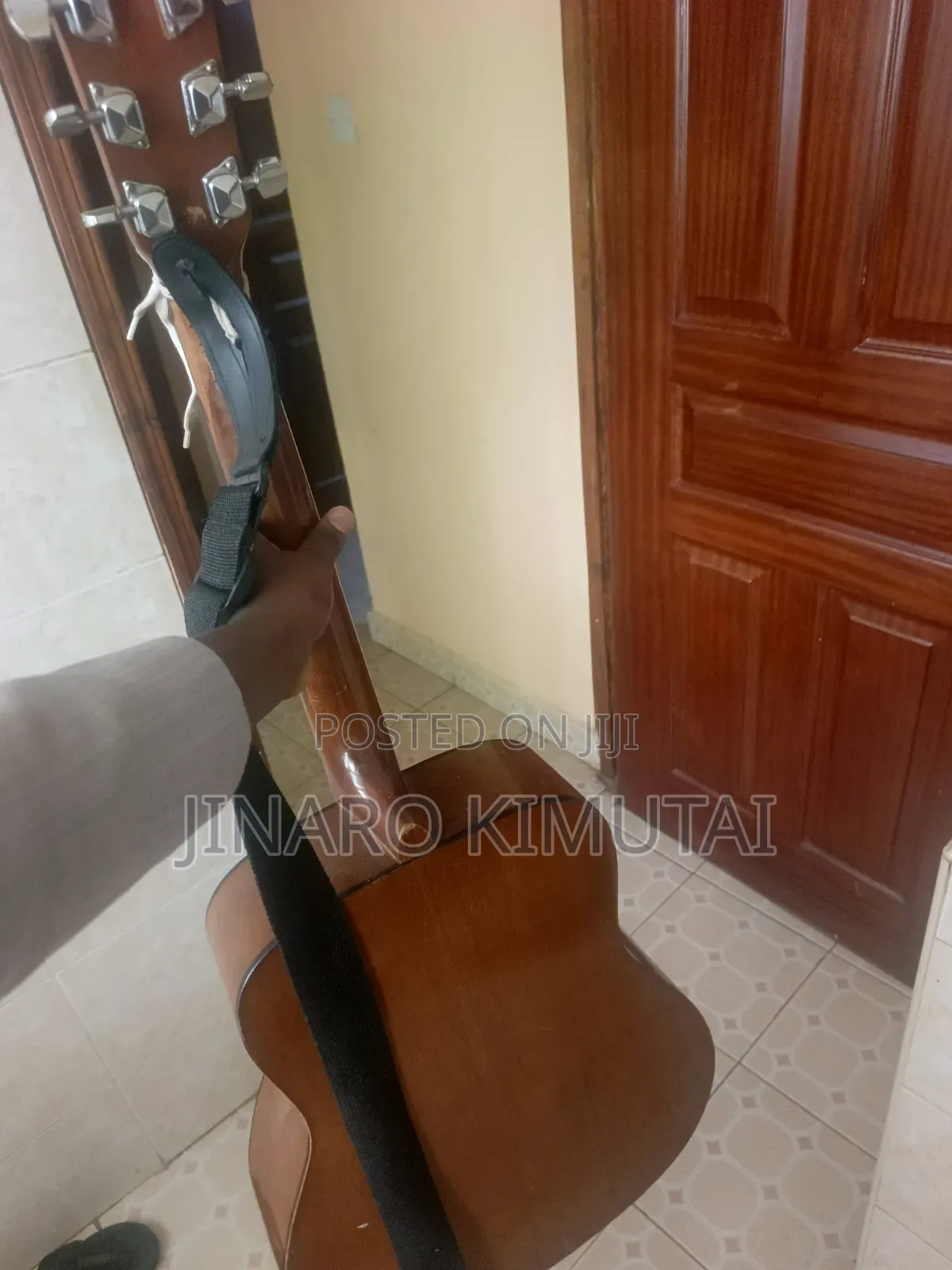 Yamaha Acoustic Guitar With a Capo.