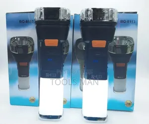 BQ-8113 Rechargeable LED Flashlight Side Lantern - 3W Power.