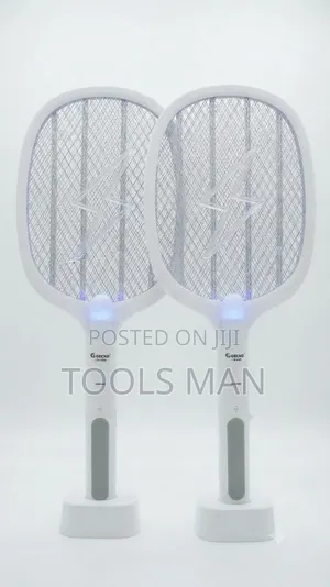 GECKO Rechargeable Mosquito Racket With UV Light Dock.