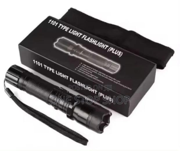 Rechargeable Tactable Torch With Personal Security Stun Gun