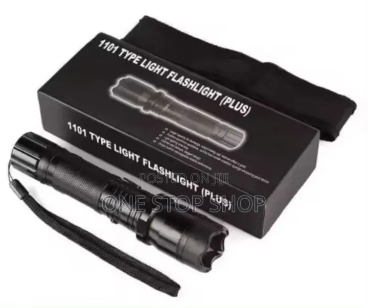 Rechargeable Tactable Torch With Personal Security Stun Gun