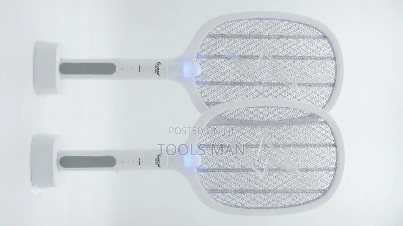 GECKO Rechargeable Mosquito Racket With UV Light Dock.