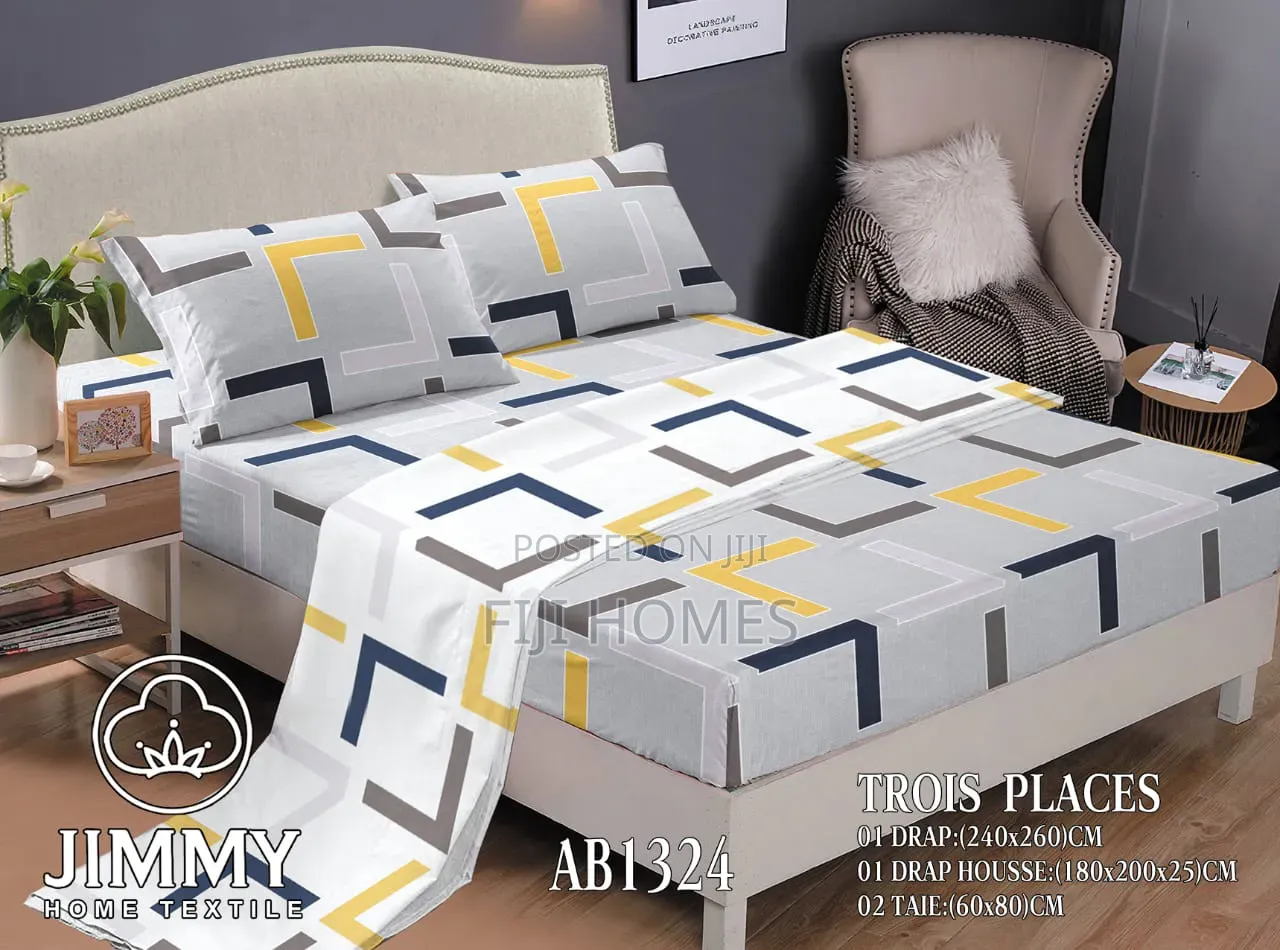 Coloured Stripped 6pc Mattress Cover