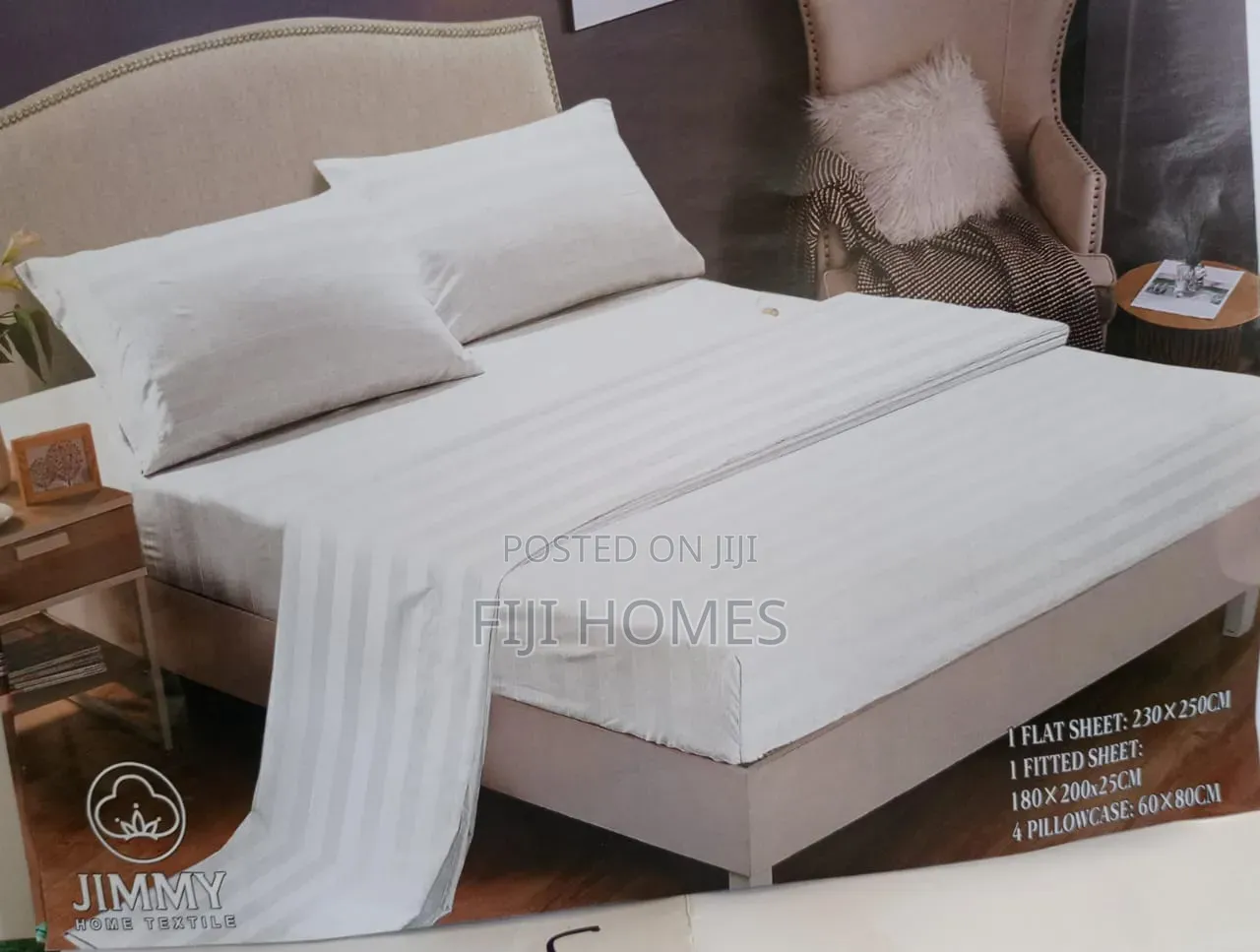 Coloured Stripped 6pc Mattress Cover